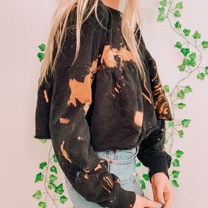 Urban vintage crop peplum Sweatshirt!!